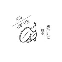 Круглое зеркало Agape Spin ASPE013 47x44 см схема 2