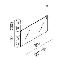 Прямоугольное зеркало Agape Insegna ASPE015 80x40 см схема 2