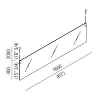 Прямоугольное зеркало Agape Insegna ASPE018 160x40 см схема 2
