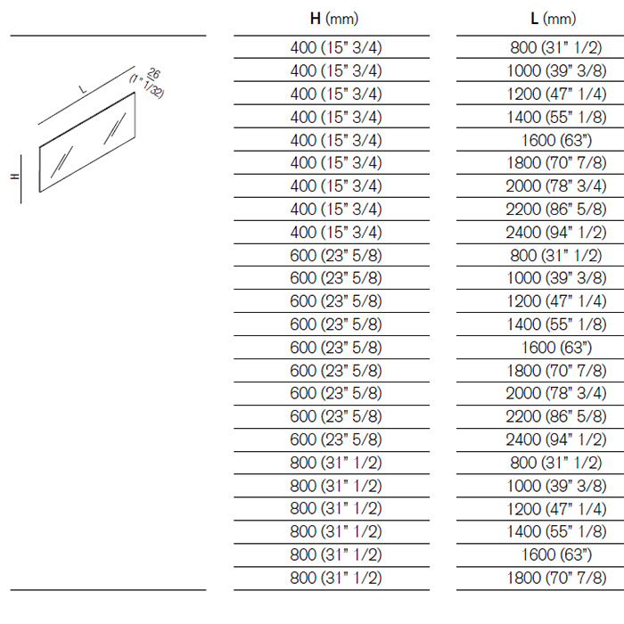 Прямоугольное зеркало Agape Nudo ASPE1480O 140x80 см ФОТО