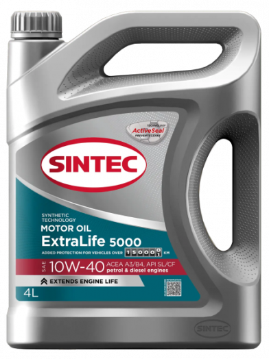 Sintec ExtraLife 5000 10W-40 A3/B4 SL/CF, 4л