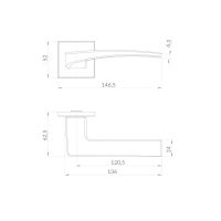 Дверная ручка Punto Sharm схема