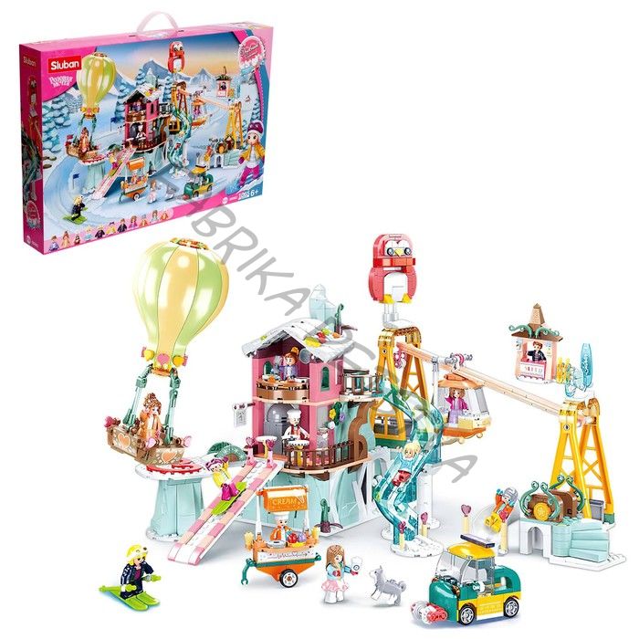 Конструктор Розовая мечта «Горнолыжная база», 1065 деталей