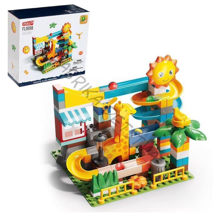 Конструктор Шарики «Зоо-горка», 100 деталей