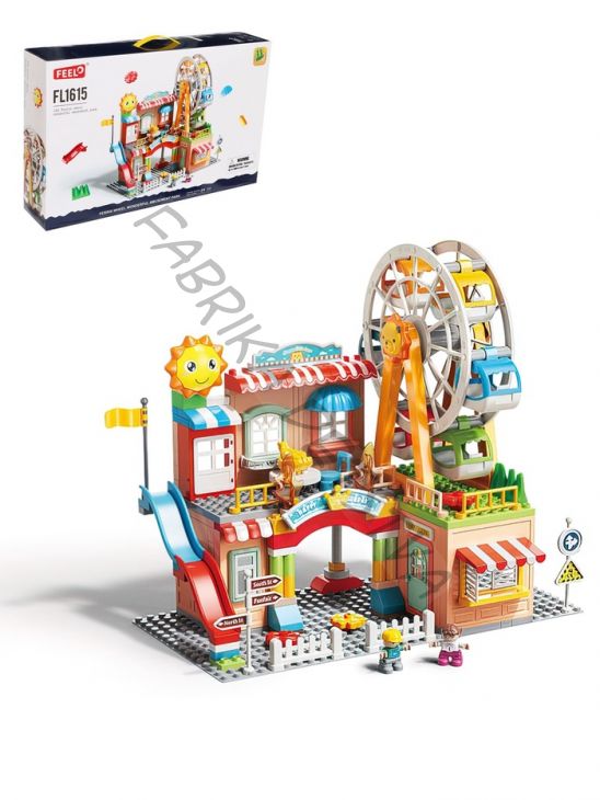 Конструктор Город «Парк аттракционов», 194 детали