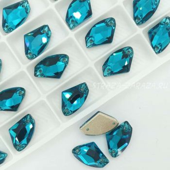 DeLuxe Пришивные Стразы Blue_Zircon Галактик 12*19 мм