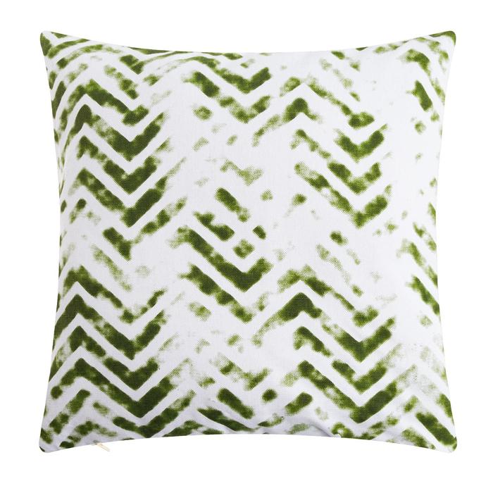 Наволочка декоративная 40х40 см, Zigzags green, 100% хлопок