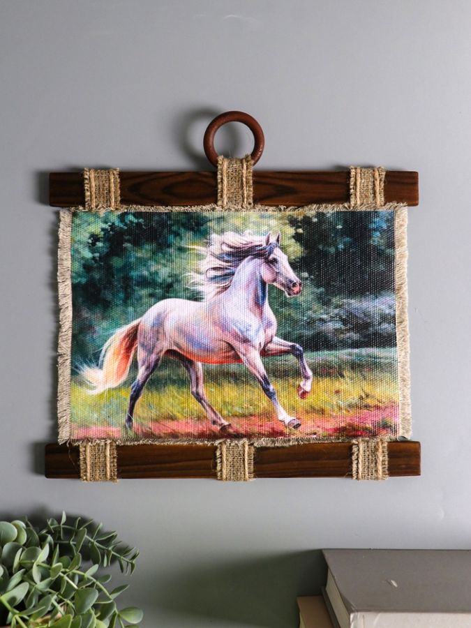 Декор настенный, панно «Свиток. Энергия и красота лошади» , 33?32 см