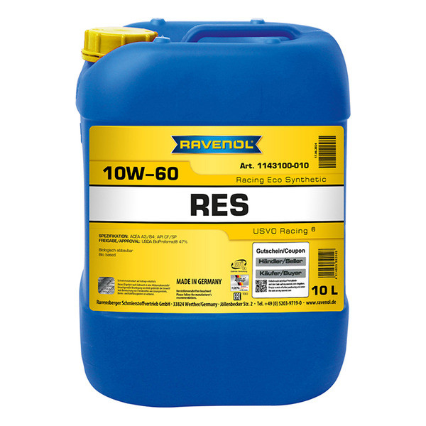 Ravenol Racing Eco Synthetic RES 10W-60, 10л