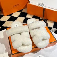 Тапочки меховые HERMES Premium
