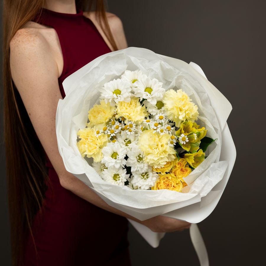 Сборный букет лимонный
