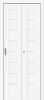 Дверь-Книжка Складная ПЭТ Bravo Браво-20 White Silk Межкомнатная 350x2000мм (Полотно 2шт) / Браво.