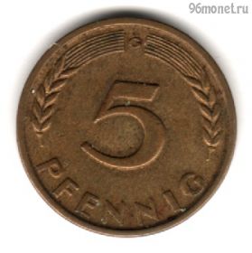 ФРГ 5 пфеннигов 1949 G