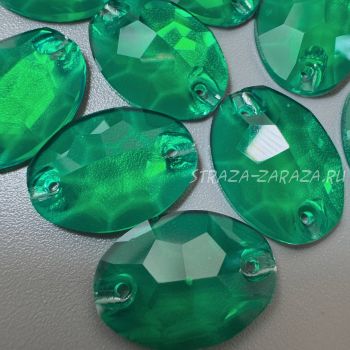 Глянцевые Прозрачные Пластиковые Стразы Emerald Овал 13*18 мм