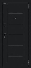 Входная Дверь Bravo Борн/SBlack Букле черное/Bianco Melinga 860x2050, 960x2050мм / Браво