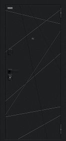 Входная Дверь Bravo  Граффити-5/SBlack Букле черное/Snow Art 860x2050, 960x2050мм / Браво
