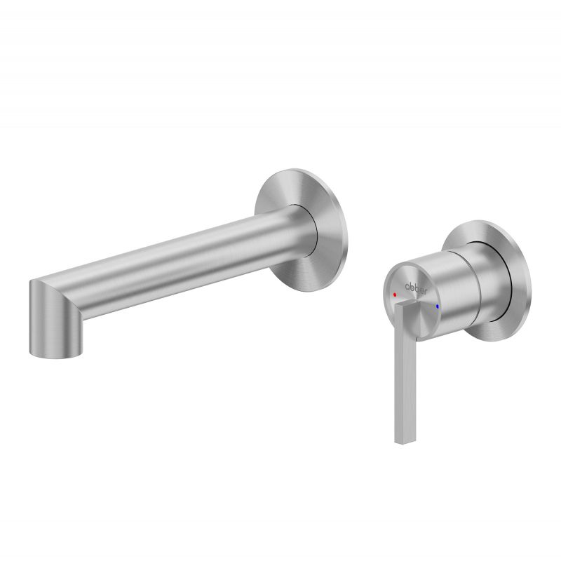 Смеситель ABBER Perfekte 316 AF8A12BST скрытый монтаж для раковины, сталь брашированная