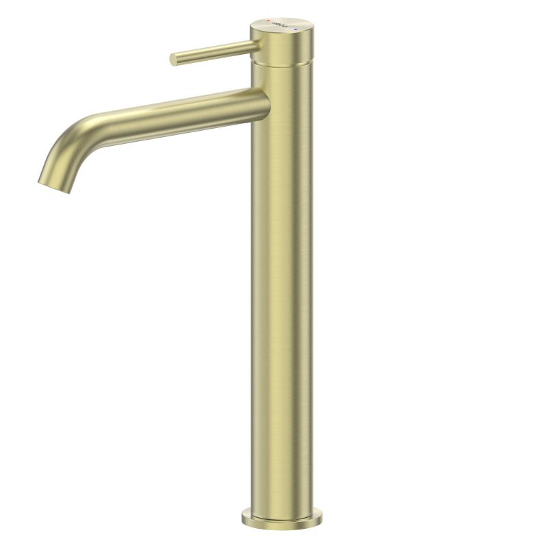 Смеситель ABBER Wasser Kreis 316 AF8111BG-L для накладной раковины, золото брашированное