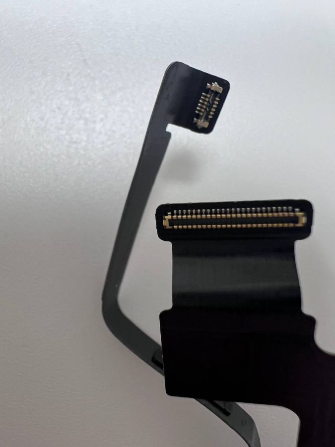 Apple iPhone 12 Pro max нижний шлейф с разъёмом зарядки оригинал с разбора (снятый) черный