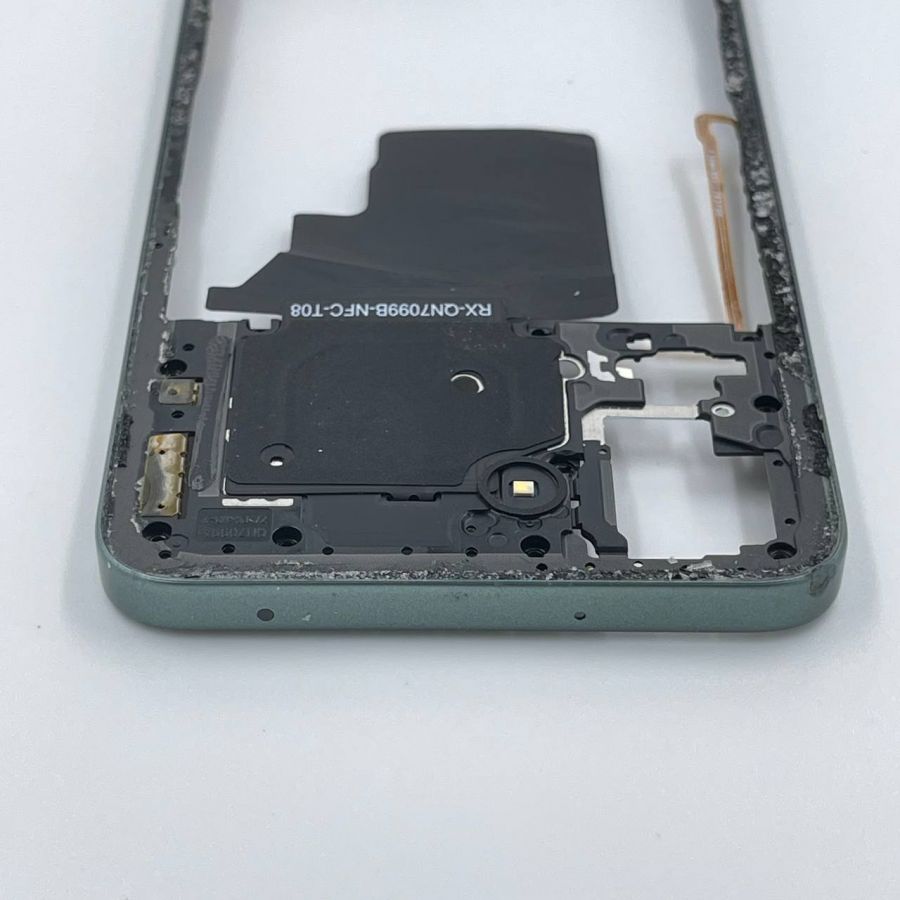 HONOR X7C рамка с отпечатком зеленая оригинал с разбора