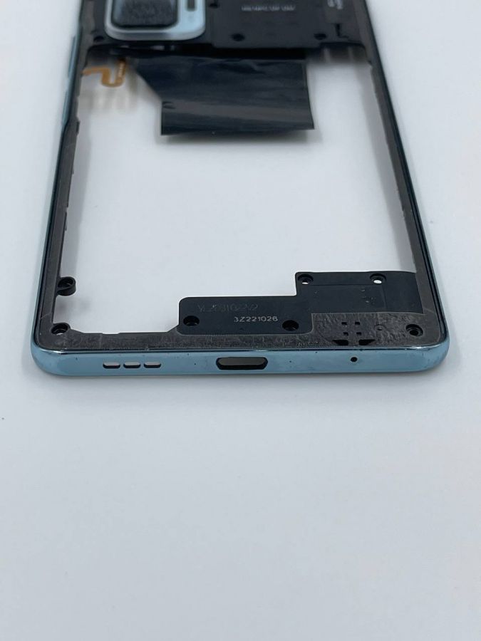 XIAOMI REDMI NOTE 10 PRO рамка (средняя часть) синяя оригинал (снятая) потёртости