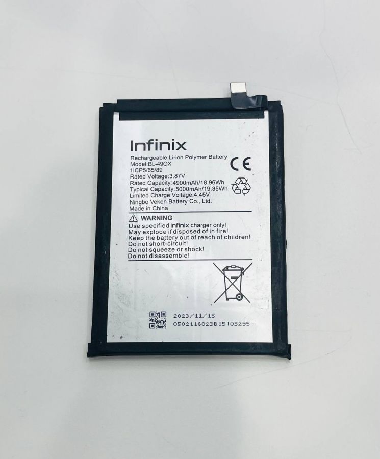 Infinix Note 30i (BL-49OX)  аккумулятор оригинал с разбора