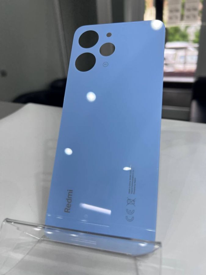 Xiaomi redmi 12 задняя крышка оригинал с разбора голубая