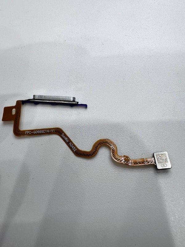 Tecno spark 20 pro шлейф  с отпечатком пальца оригинал с разбора серебро