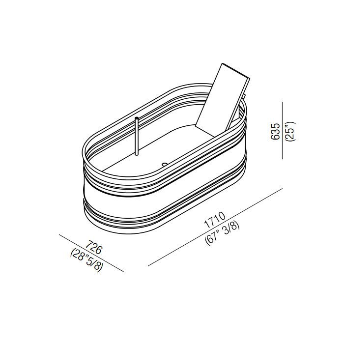 Овальная отдельностоящая ванна Agape Vieques AVAS0911ZZ 171x72,6 см ФОТО