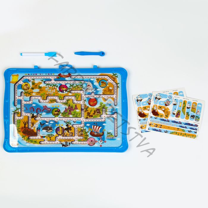 Игровой набор лабиринт «Сказочный остров», маркерная доска, 2x36x27.5 см