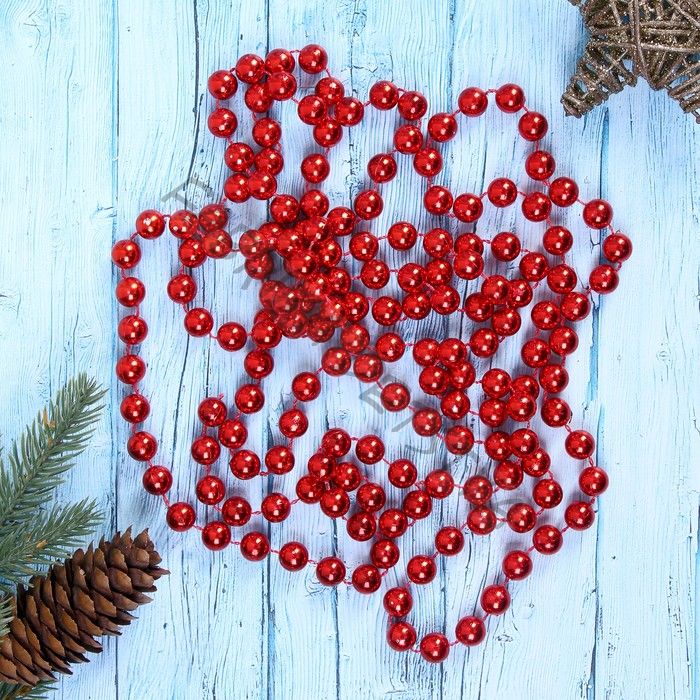 Бусы на ёлку «Шары», длина 2.7 м, d=12 мм, МИКС