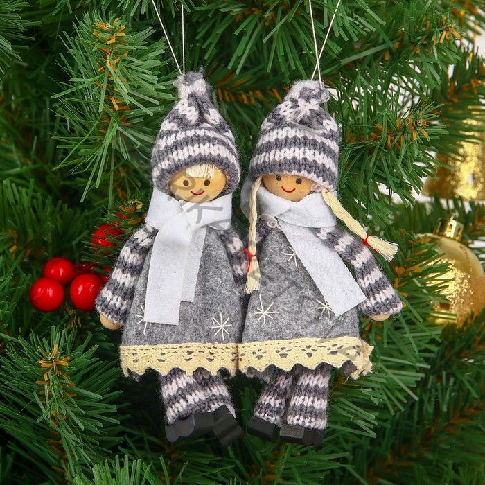 Елочная игрушка «Снежные куколки», МИКС