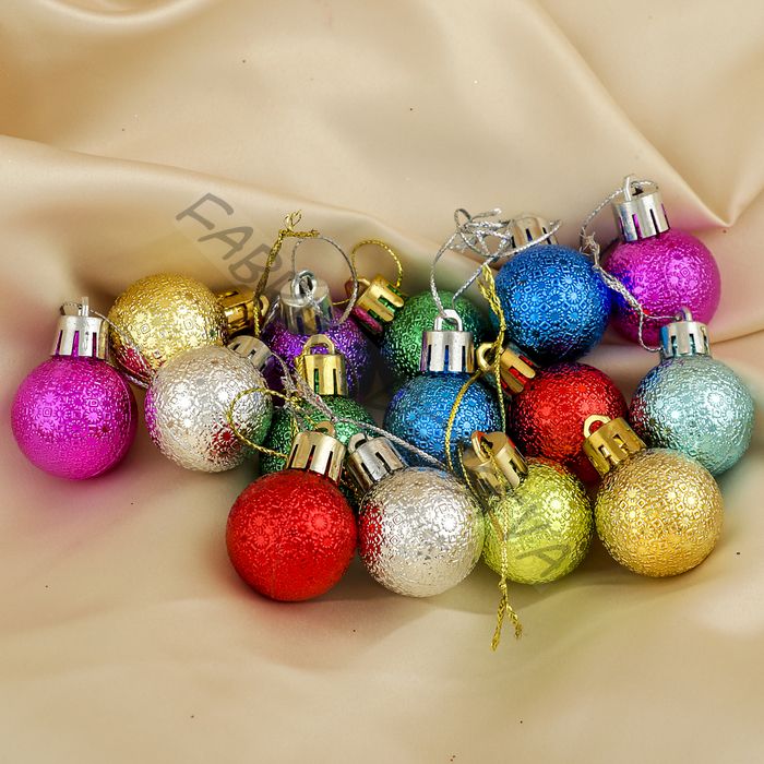 Ёлочные игрушки «Крапинка», шары новогодние, d=3 см, набор 15 шт., МИКС