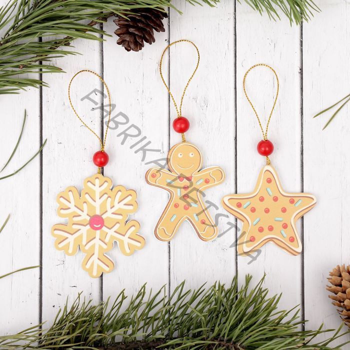 Елочная игрушка «Печенька», МИКС