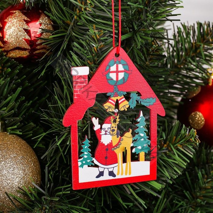 Елочная игрушка «В праздничном домике», МИКС