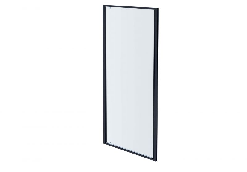 Душевая дверь Aquatek, распашная 900 оружейная сталь, стекло прозрачное  AQ ARI PI 09020GM