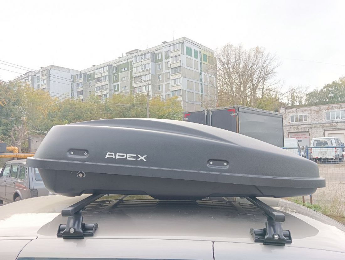 Автобокс APEX 380 литров, 159*79*43 см, одностороннее открывание, матовый