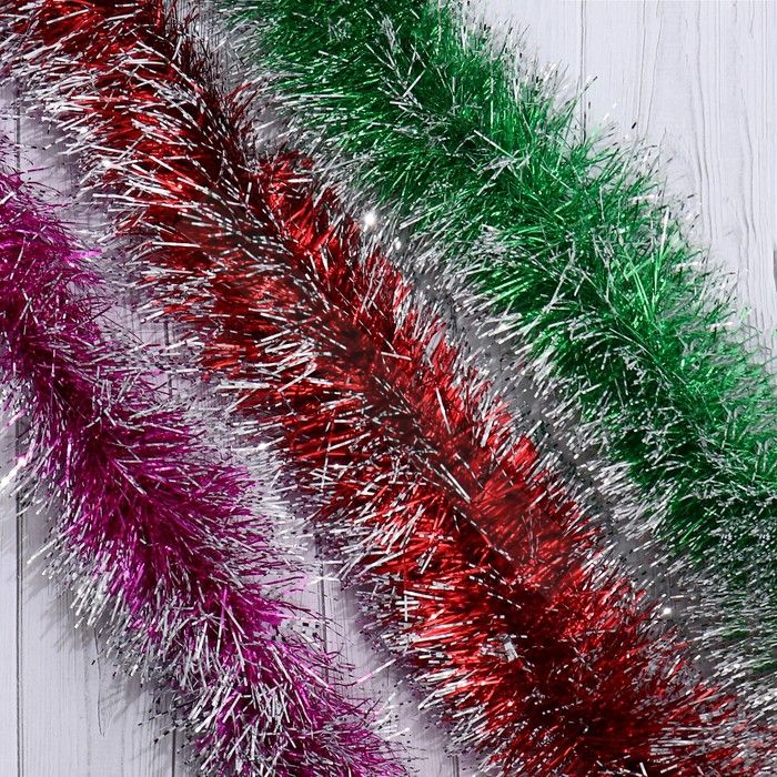 Мишура новогодняя «Зимнее волшебство. Болеро», d=8 см, 200 см, МИКС (10 штук)