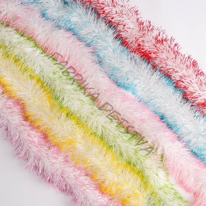 Мишура новогодняя «Зимнее волшебство. Огонёк», d=9 см, 200 см, МИКС (10 штук)