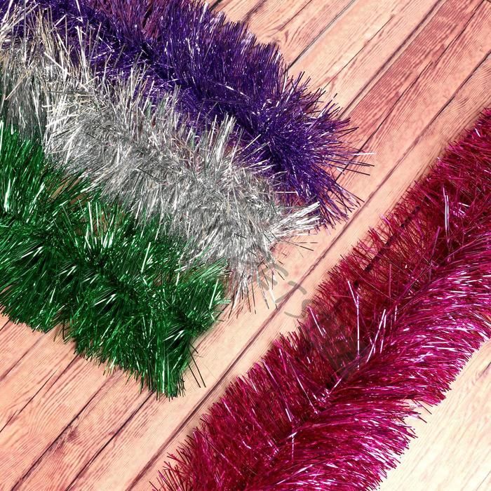 Мишура новогодняя «Зимнее волшебство. Фиолет», d=12 см, 200 см, МИКС (10 штук)