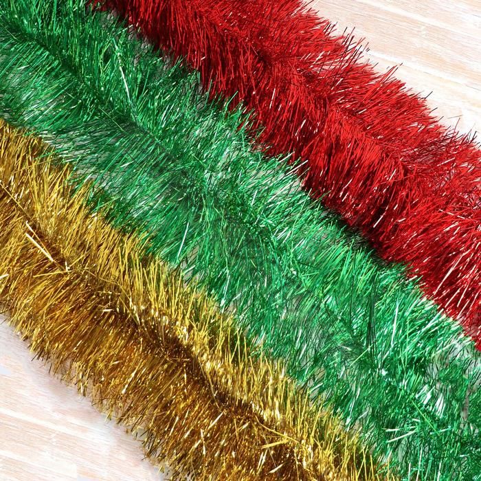 Мишура новогодняя «Зимнее волшебство. Блеск», широкая, d=15 см, 200 см, МИКС (10 штук)