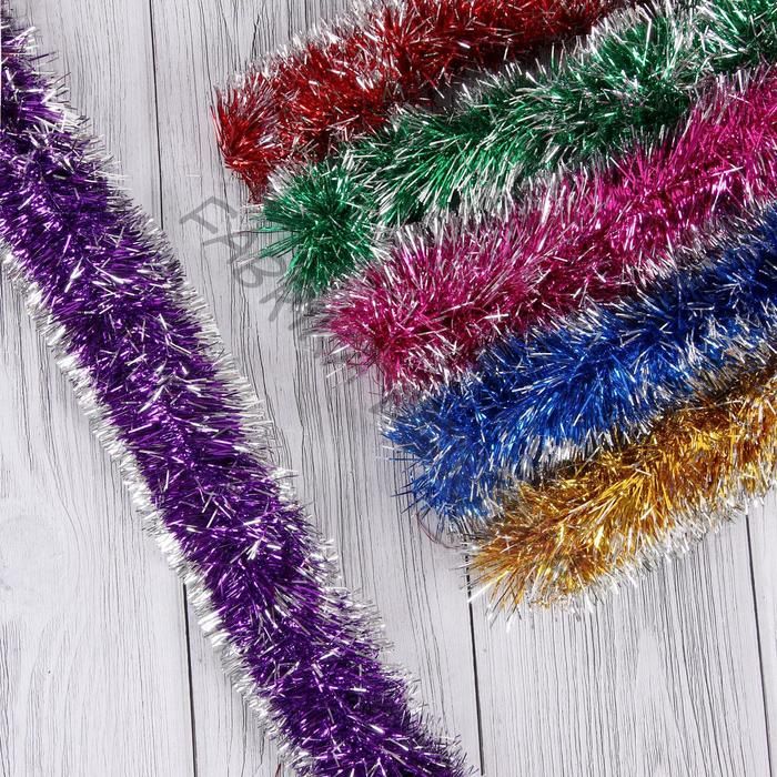 Мишура новогодняя «Зимнее волшебство. Концы», d=6 см, 200 см, МИКС (10 штук)