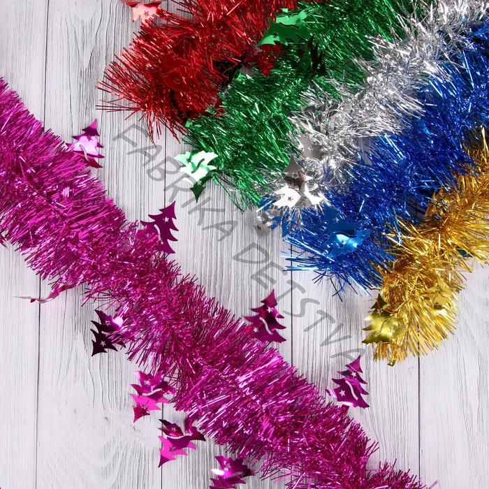 Мишура новогодняя «Зимнее волшебство. Блеск ёлка», d=8 см, 200 см, МИКС (10 штук)