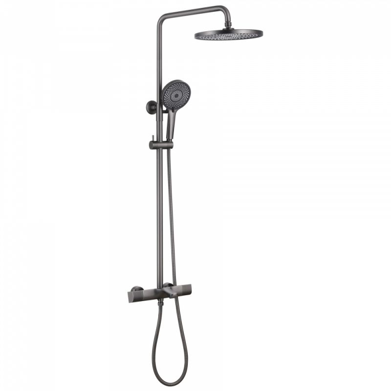 Душевая стойка ABBER Thermostat AF8516NGL с термостатом и изливом, никель