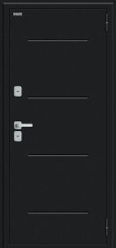 Входная Дверь Bravo Thermo Лайн/BChrome Букле черное/Cappuccino Melinga 860x2050, 960x2050мм С/ Браво