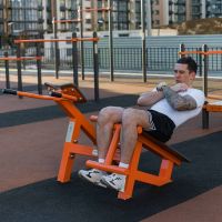 Fix-1709 Уличный тренажер Скамья для пресса + гиперэкстензия