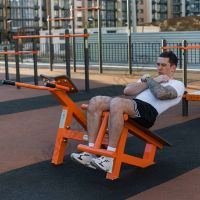 Fix-1709 Уличный тренажер Скамья для пресса + гиперэкстензия