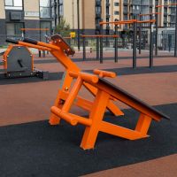 Fix-1709 Уличный тренажер Скамья для пресса + гиперэкстензия