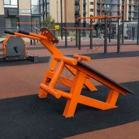 Fix-1709 Уличный тренажер Скамья для пресса + гиперэкстензия