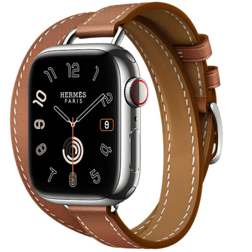 Apple Watch Series 11 Hermes 42 mm Attelage Double Tour Gold